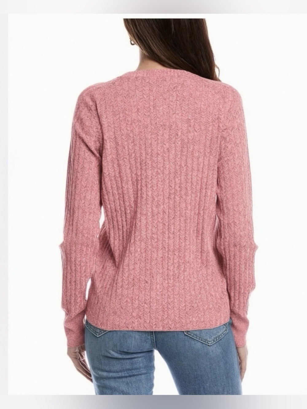 Re/Done Chevron Ribbed Knit Cardigan. - Picture 2 of 8